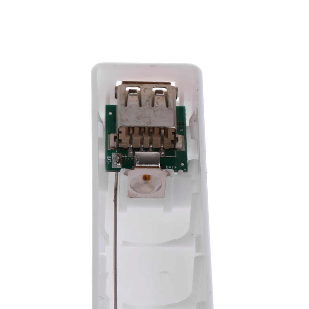 2 Pieces Power Bank Case USB 18650 Battery Charger With Key Chain For Phone MP3  White and Black