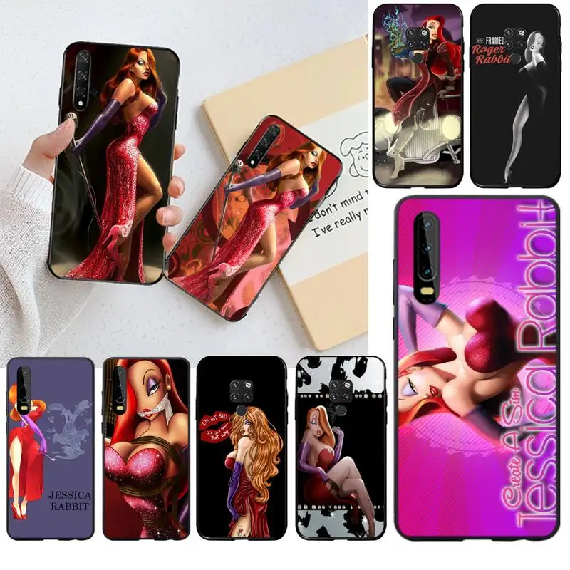 Мягкий чехол для телефона HUAGETOP Beautiful Jessica Rabbit Huawei P40 P30 P20 lite Pro Mate 30 20 P Smart 2019 prime |