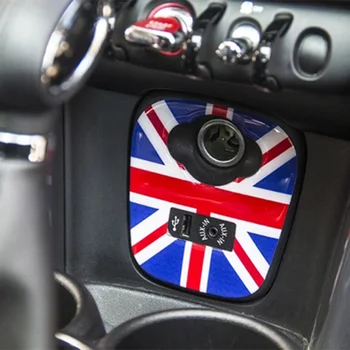 

3D Epoxy USB Board Panel Emblem Decal Sticker for MINI Cooper F55 F56 F54 Car-Styling Union Jack Checker Interior Decotation