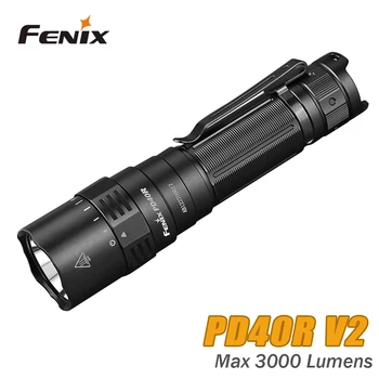 

Max 3000 Lumens Fenix PD40R V2.0 Luminus SST 70 LED Mechanical Rotary Switching Portable Flashlight with 5000mAh/ 21700 Battery