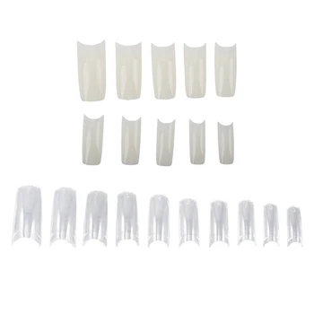 

500 FRENCH Acrylic False Artificial Tips Nail Art & 500 Fake French Transparent Nails for Manicure to Do-It-Yourself Varnish or