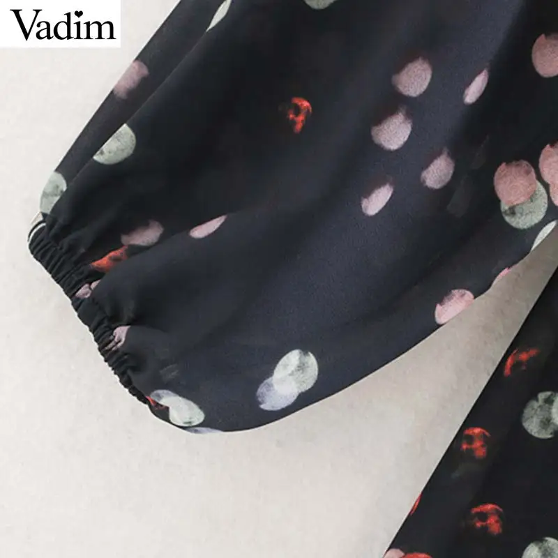 Vadim женское стильное платье макси с принтом, длинные рукава, молния сзади, женские повседневные стильные платья длиной до щиколотки, vestidos QC907