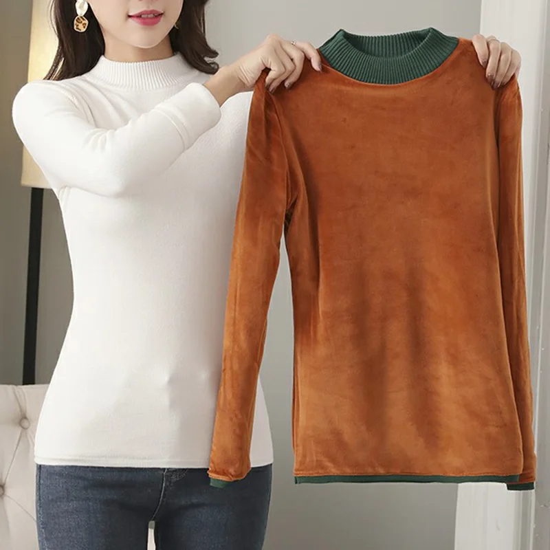 Водолазка женский зимний теплый свитер джемпер толстые теплые однотонные