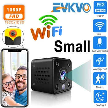 

EVKVO HD 1080P Mini WiFi IP Camera Built-in Battery CCTV Wireless Security HD Surveillance Micro Cam Night Vision Home Monitor