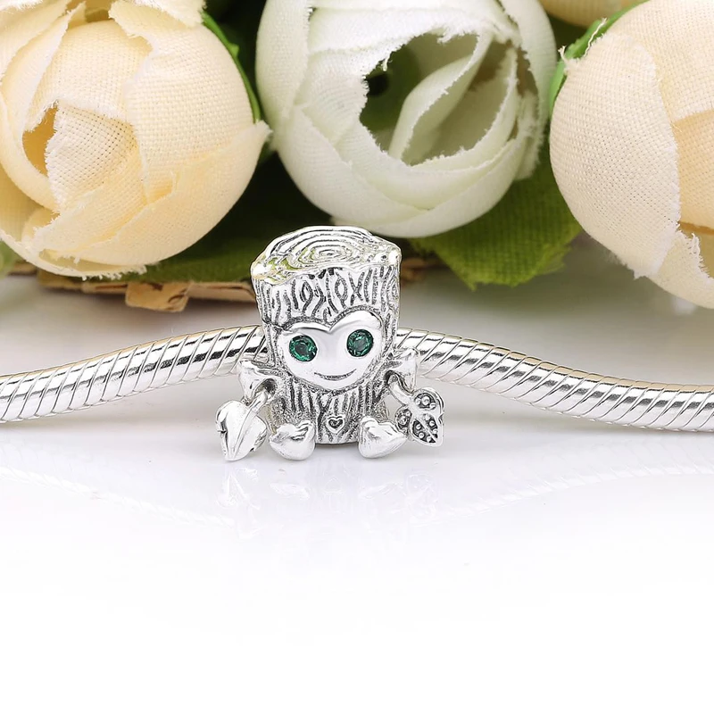 

Free Shipping Authentic 925 Sterling Silver Sweet Tree Monster Charms Fit Original Pandora Bracelets For Women DIY Jewelry Bead