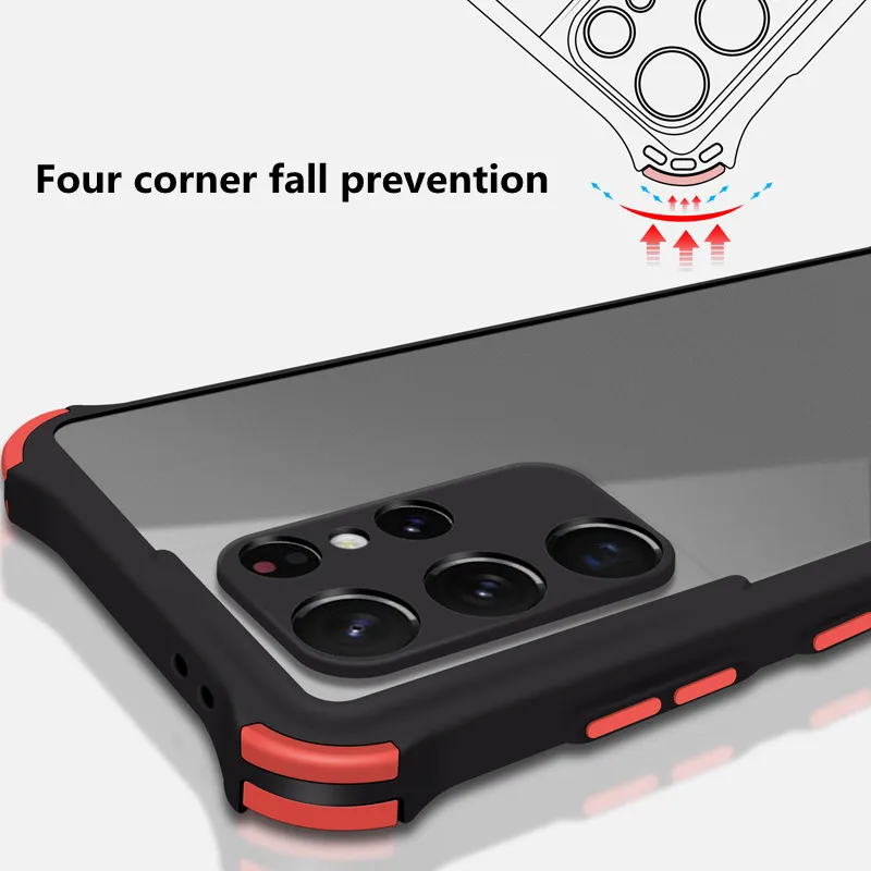 Luxury Shockproof Case For Samsung S20 FE Note 20 S20 Plus 20Ultra S21 Plus Matte Case A71 A51 A31 4G A52 A72 5G A70 A50 A30 A20