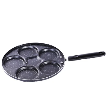 

5 Holes Cooking Omelet Pan Home Kitchen Supplies Multifunctional Easy Clean Burger Eggs Ham Steak Non Stick Breakfast Maker
