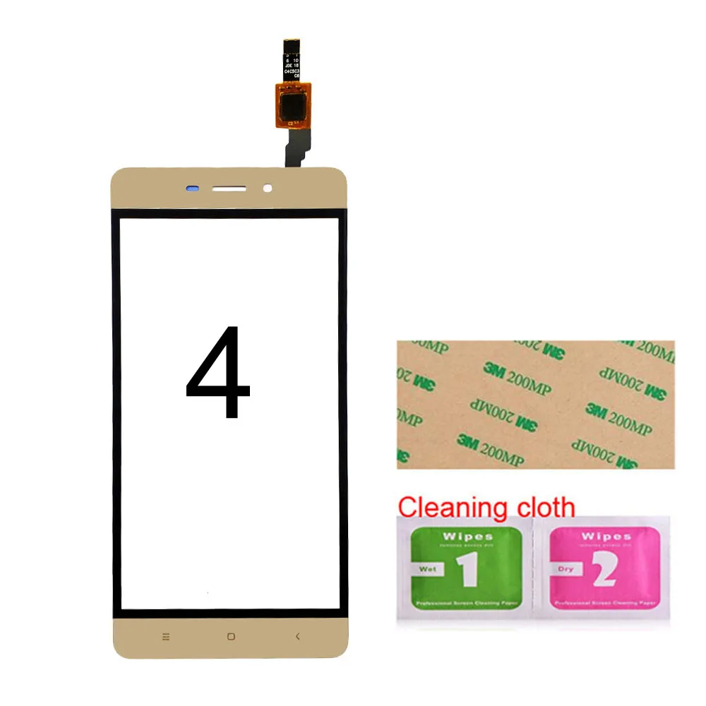 4 Gold Для Xiaomi Redmi 4 сенсорный экран для Xiaomi Redmi 4 Prime 4 Pro сенсорный экран дигитайзер сенсор стеклянная панель Замена - Цвет: 4 Gold