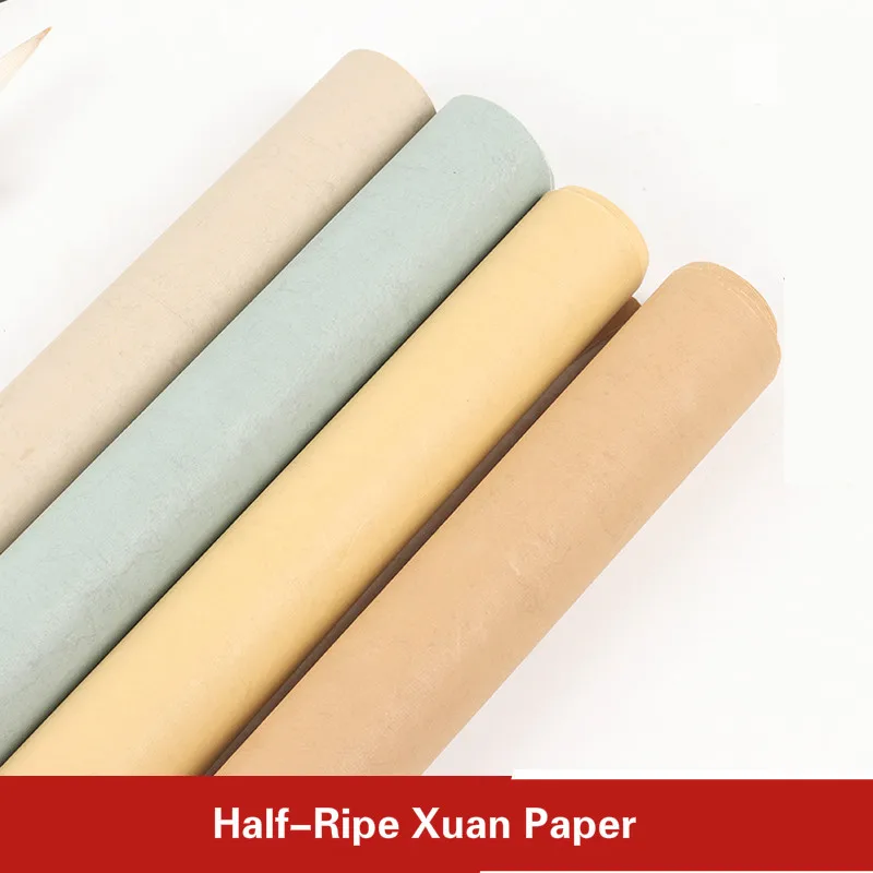 

20 Sheets Half-Ripe Xuan Paper Chinese Calligraphy Rice Paper Painting Papel Arroz Vintage Batik Paper Handicraft Supplies