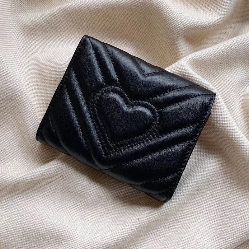 Классический кошелек для карточек, в виде нуля; в маленькую сумку, 30% короткий кошелек, женский дизайн большого бренда, кожа, в форме сердца кошелек "любовь"
