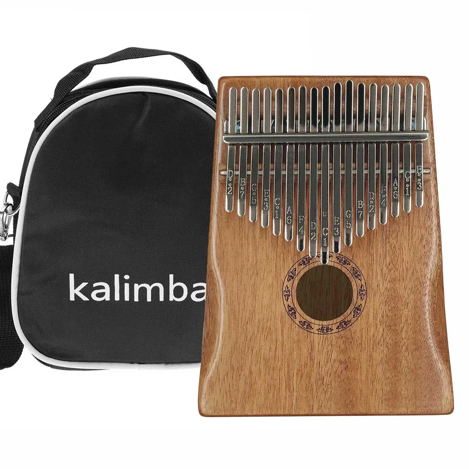 

Keyboard Piano Gift 17 Keys Pattern Thumb Piano Mahogany Body Musical Kalimba Keyboard Musical Piano Beginner Instruments