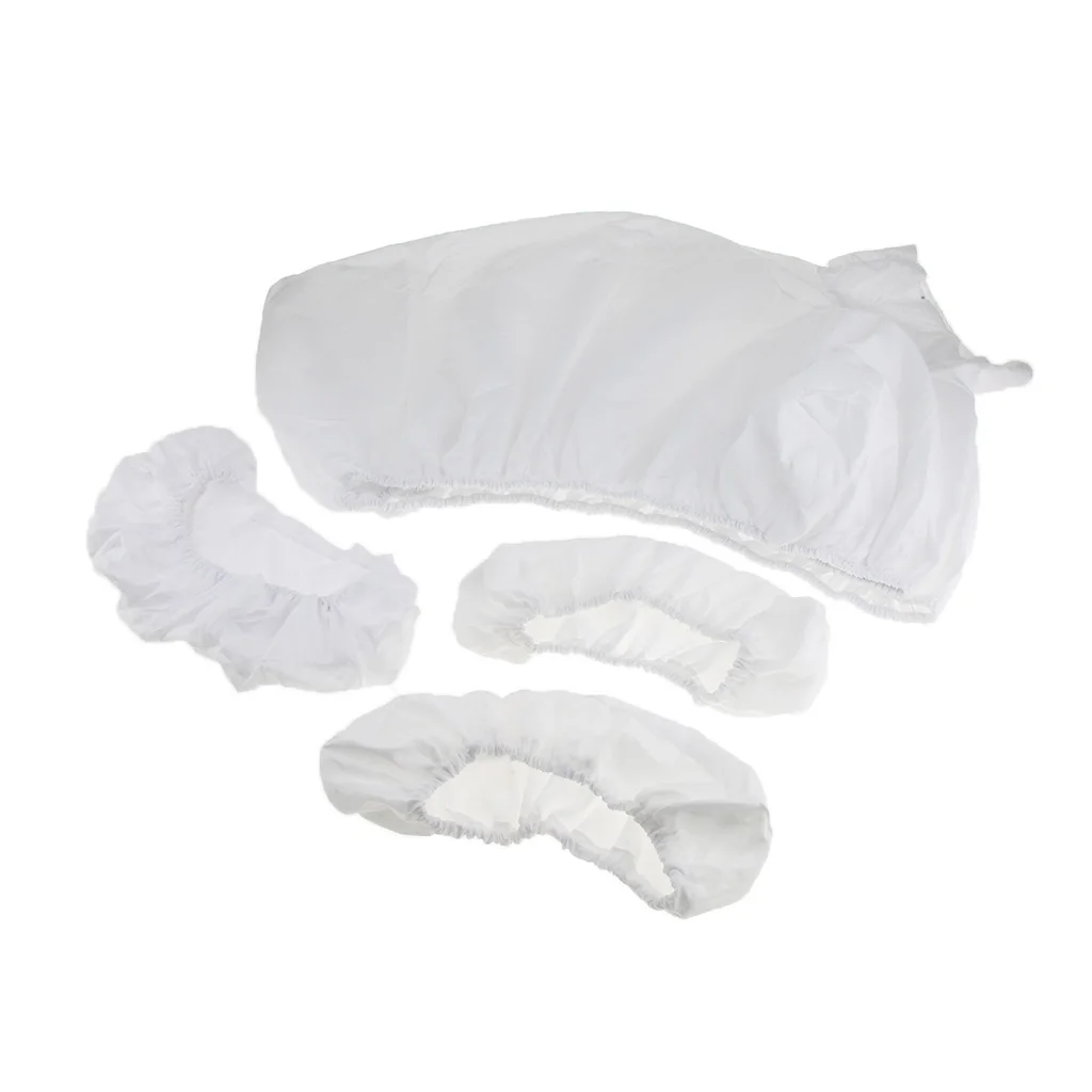 4pcs Massage Table Bed Fitted Sheets Pad Face Cradle Pillow Covers Set 185x60cm/72.15x23.40 inch