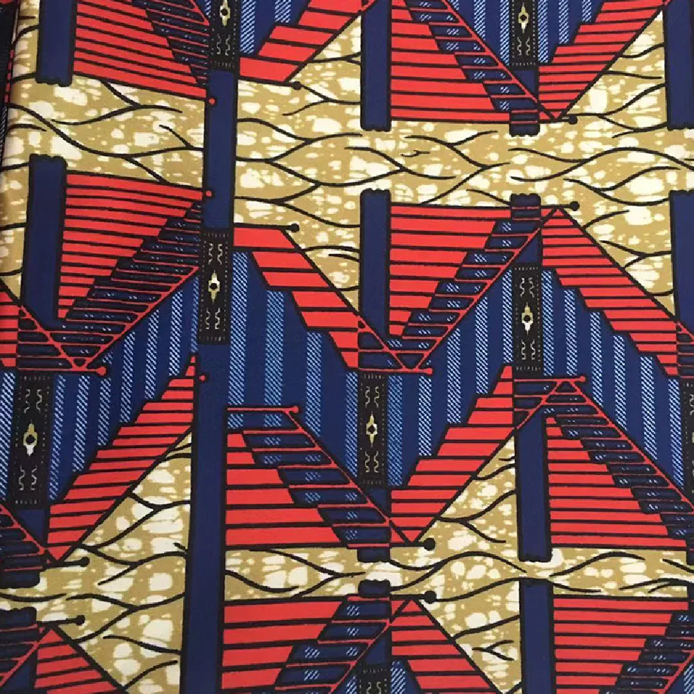 Высококачественная африканская Анкара лента органза ткань 4 ярдов+ 2 ярдов цифровая печать атласные ткани для леди одежда RIT-01