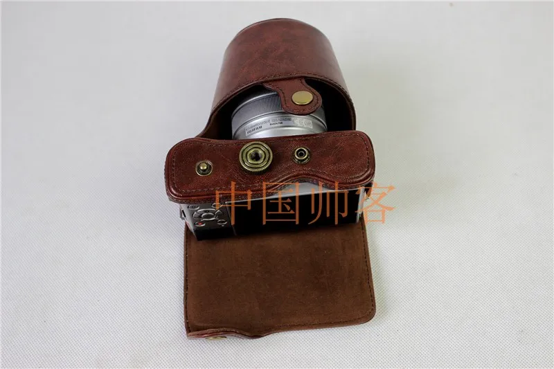 Полный корпус Точная посадка из искусственной кожи чехол для Fujifilm Fuji X-A7 XA7 X-A5 X-A20 xa5 xa20 15-45 мм крышка объектива с плечевым ремнем