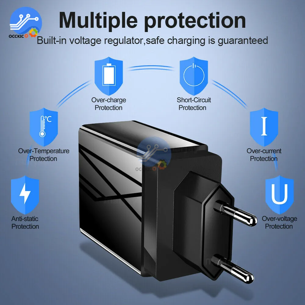 Зарядное устройство QC 3 0 с цифровым дисплеем и USB портами|Зарядные устройства| |