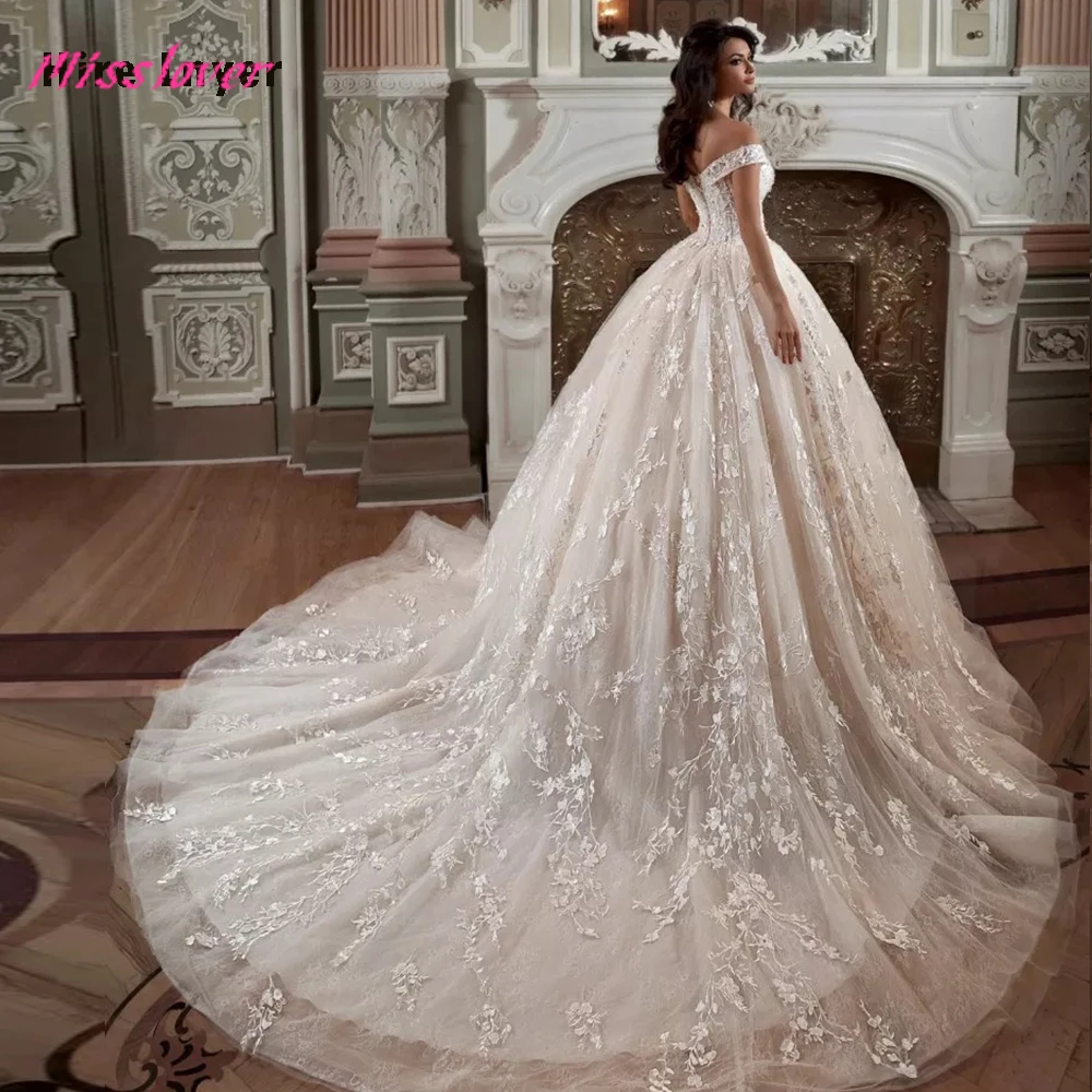 Длинное платье со шлейфом Vestido De Noiva, винтажное кружевное ТРАПЕЦИЕВИДНОЕ свадебное платье невесты, новинка, пикантное свадебное платье с вырезом лодочкой, Robe de mariee