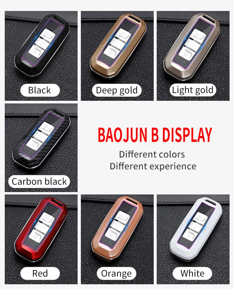 Carbon Fiber Car Smart Key Cover Case For Baojun 510 560 360 730 630 610 310 E100 310W 530 Protect Shell Fob Accessories - H0abcdcb908fa4db5a052c5c0268072e59
