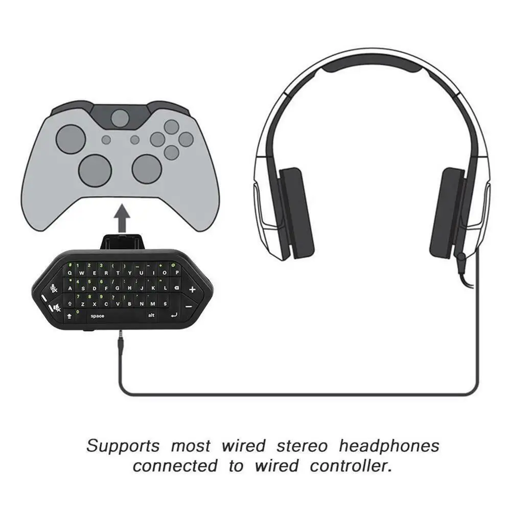 2,4 ГГц Беспроводная клавиатура Игровые наушники адаптер Chatpad для Xbox One контроллер клавиатура