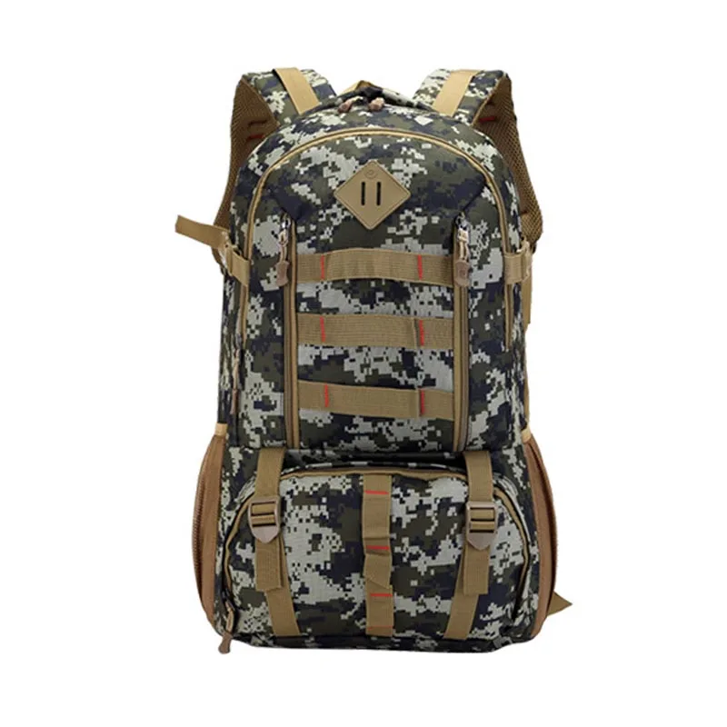 

50L large capacity military camouflage tactical backpack warrior outdoor camping multi-purpose bag fishing light weight bag