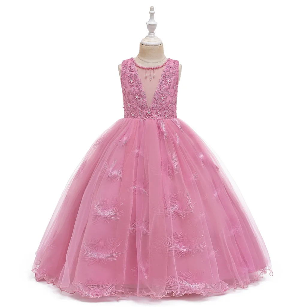 Детское фантазийное платье принцессы без рукавов; платье феи для детей девочек без рукавов; кружевное праздничное платье принцессы; одежда для костюмированной вечеринки