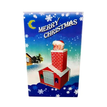 

Christmas Electric Music Toy Climbing Chimney Santa Claus Doll Toy With Music Figurine Ornament Home Party Decoration