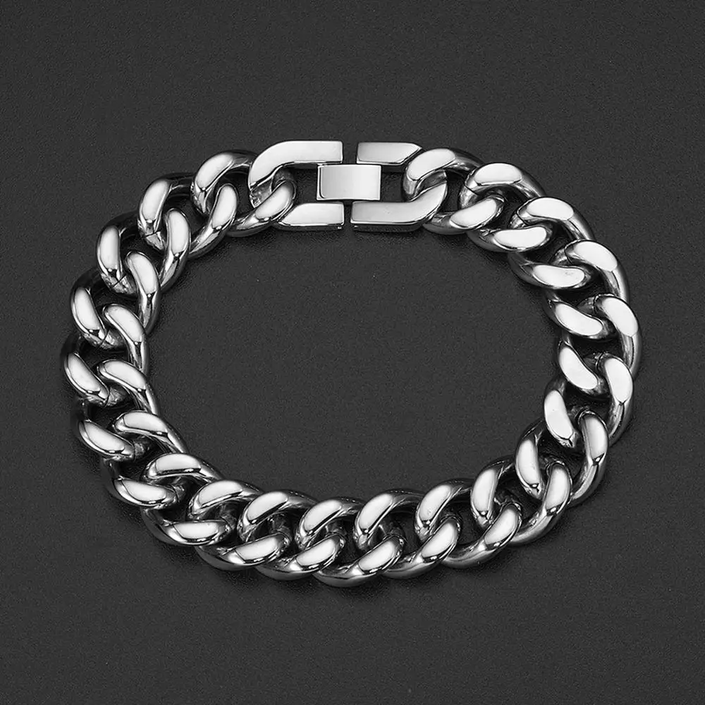 Новое поступление панк широкий браслет-обруч для мужчин Мода уникальная, из нержавеющей стали ювелирные изделия в подарок