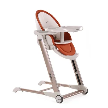 

Aluminum alloy multi-function children's dining chair portable can lie down can sit folding baby table dinner seat baby chair