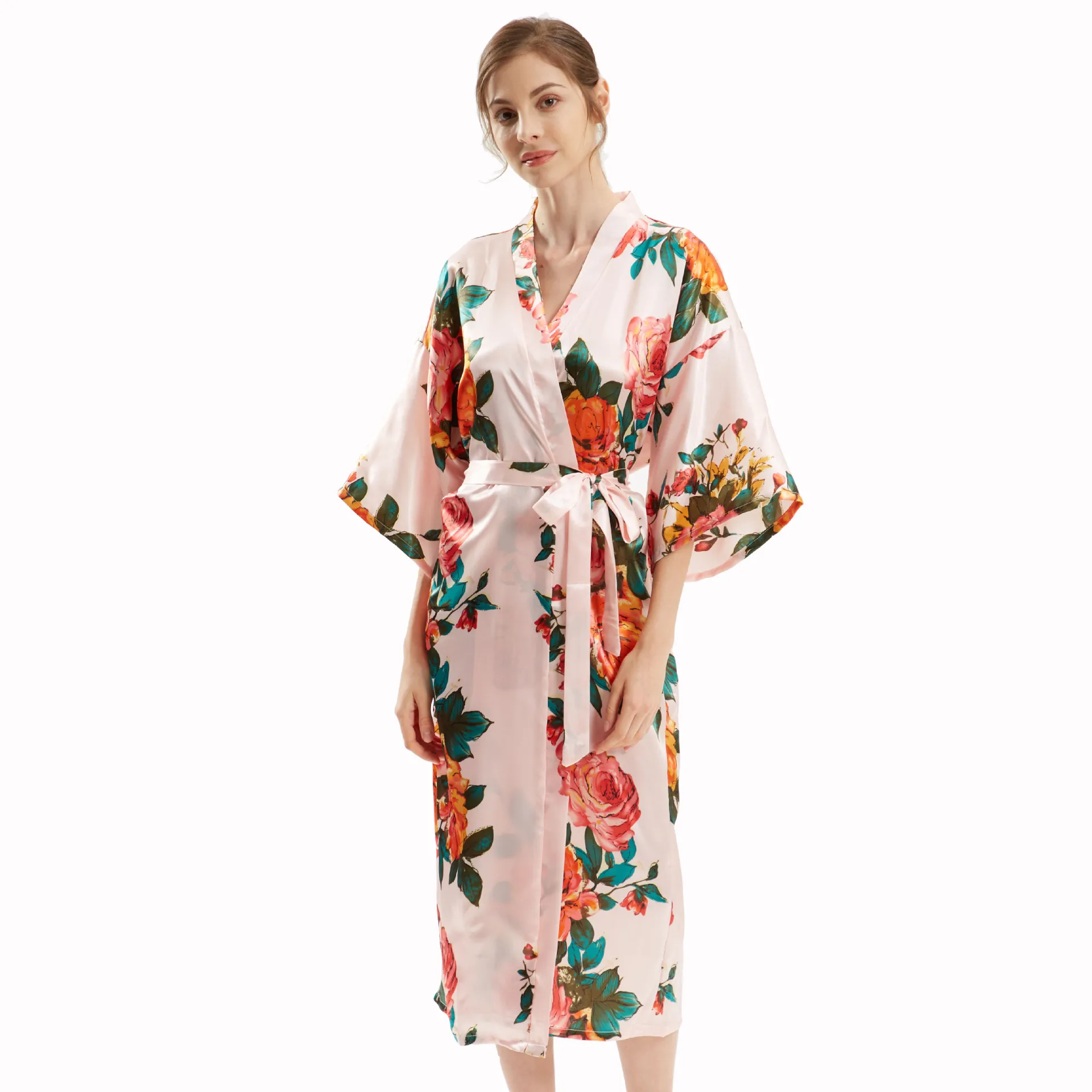 Пикантные Темно синие одежда для сна с длинными рукавами принтом из