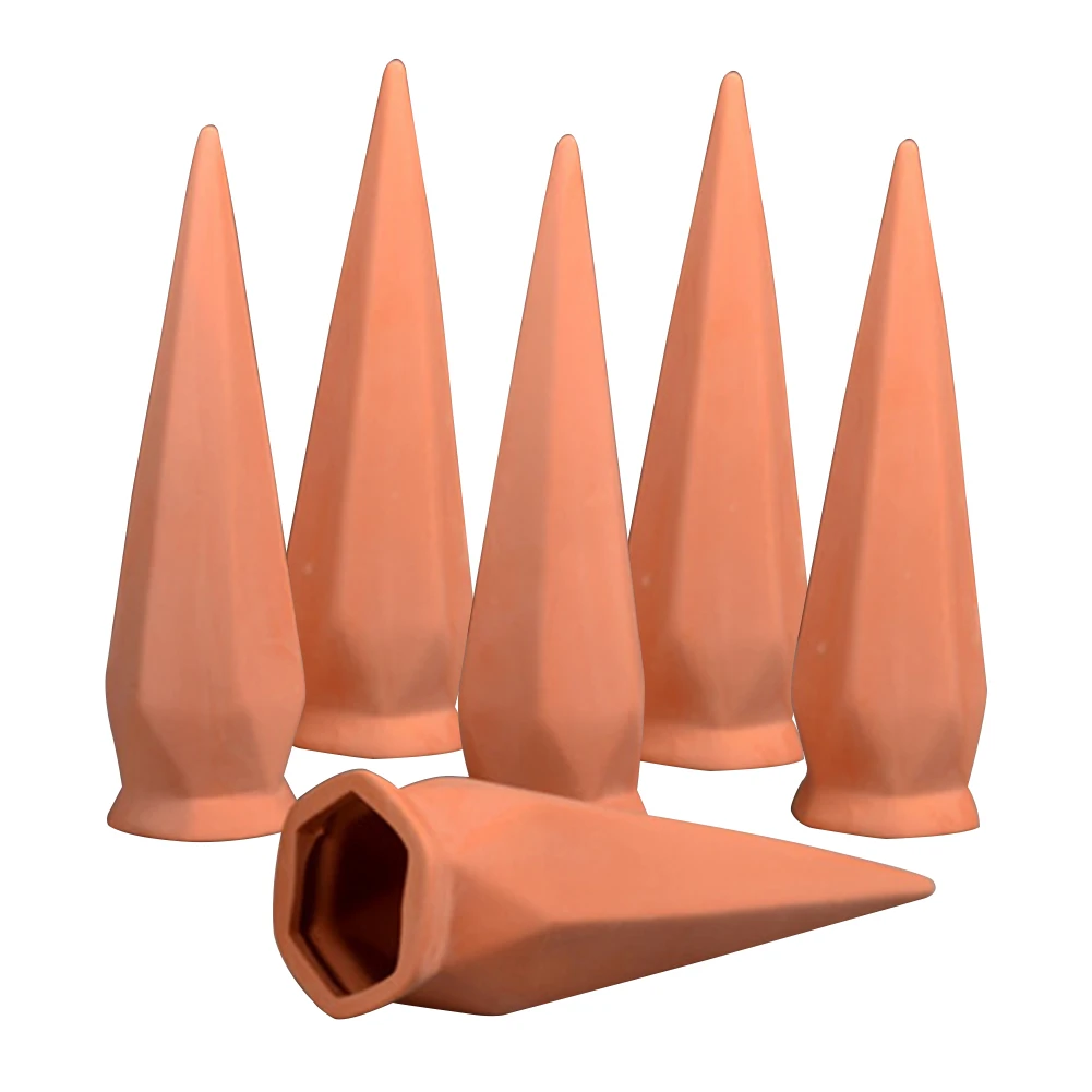 

6pcs Self Irrigation Ceramic Vacation Waterer Indoor Outdoor Home Plant Watering Stakes Device System Flower Garden Bottle Drip