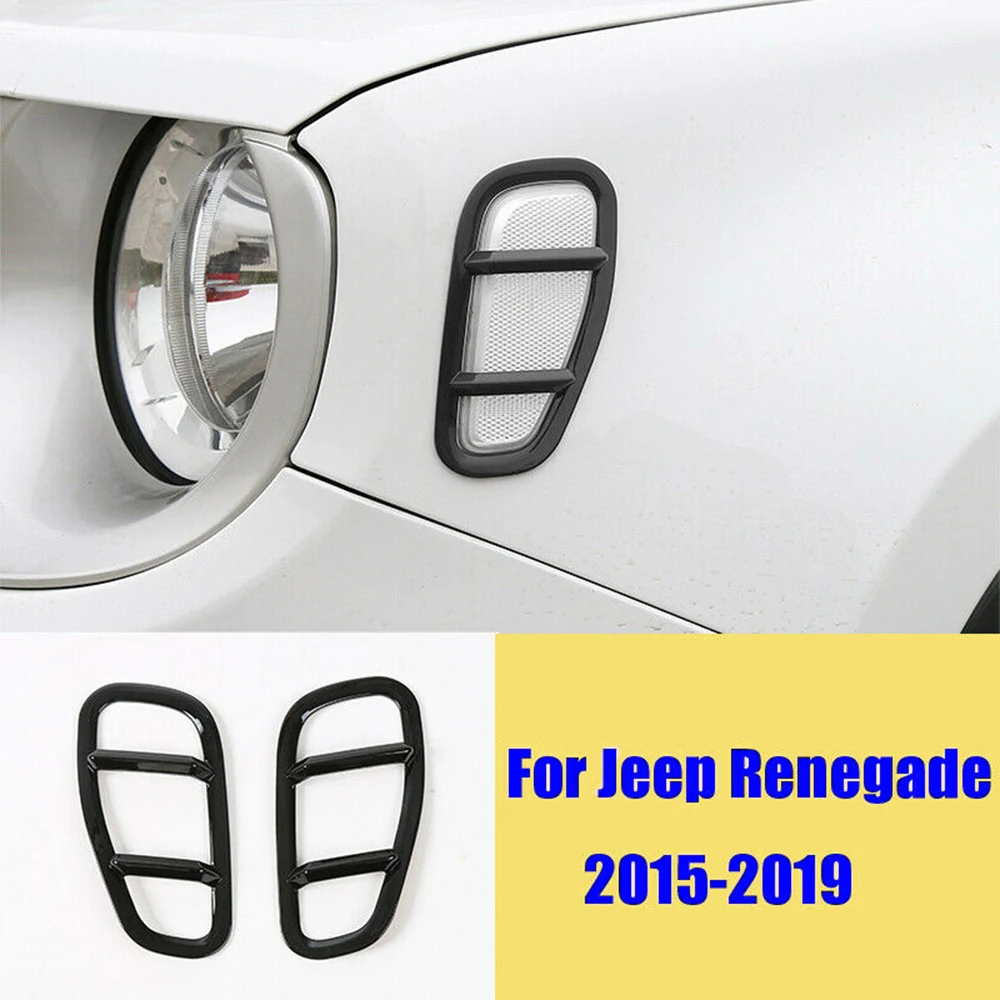 2 шт. для Jeep Renegade- крышка боковой лампы черный автомобиль Стайлинг Аксессуары абсолютно и высокое качество