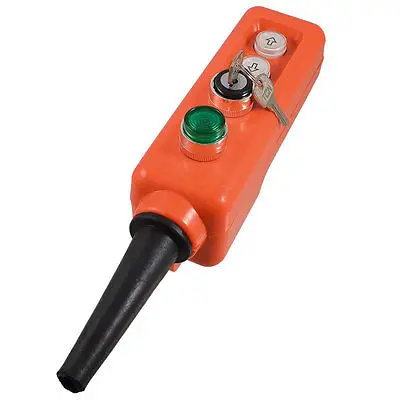 

24V Keylock 3 Position Selector Green Lamp Up-down Hoist Push Button Switch