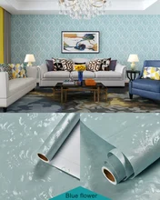 Sevenalnd Self adhesive Waterproof Blue Series Kitchen Cupboard Cabinet PVC Wallpaper Wall Sticker Wall Decor 
