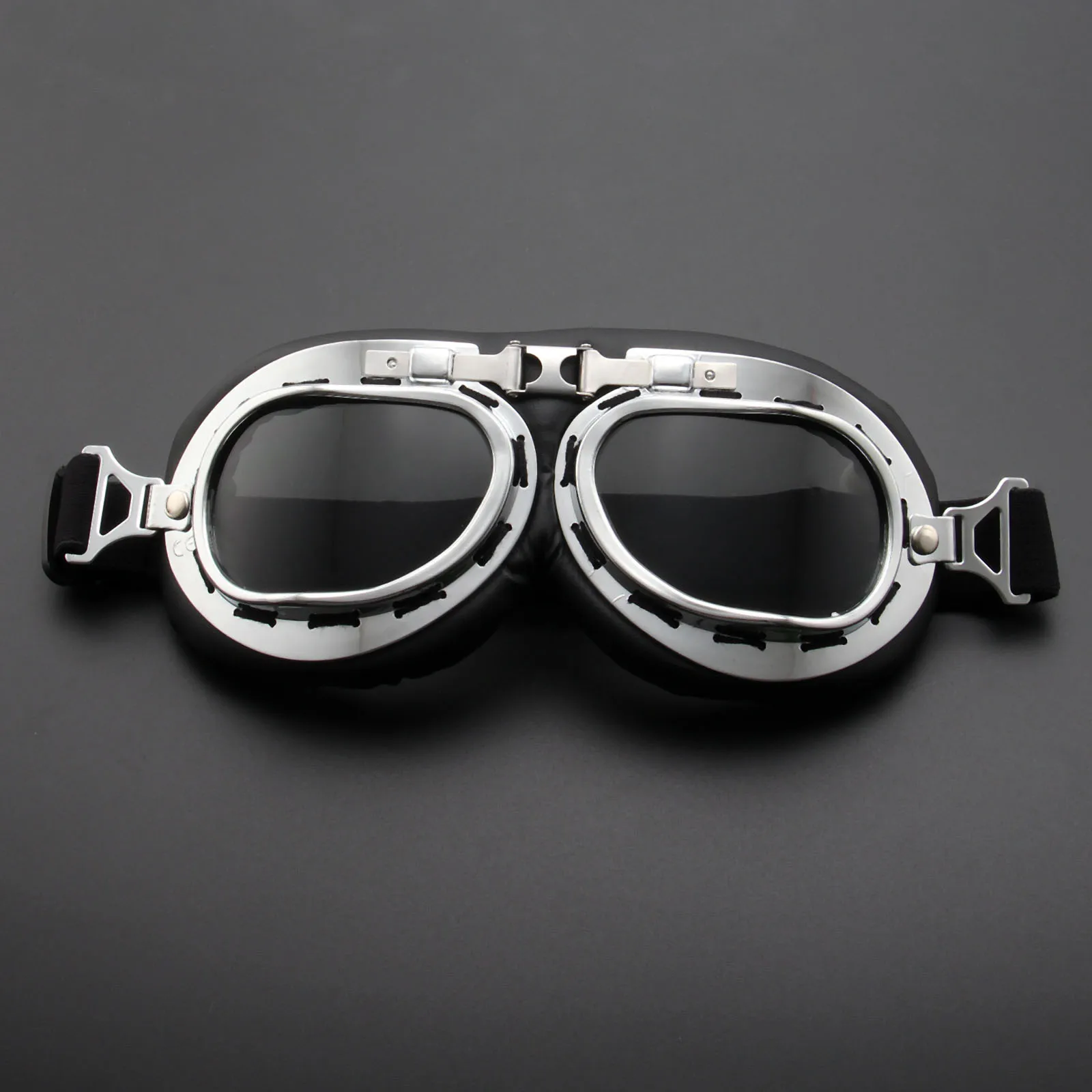 Brown Lens Мотоциклетные очки винтажные мотоциклетные очки ретро для внедорожных гонок складное Защитное снаряжение очки - Цвет: Brown Lens