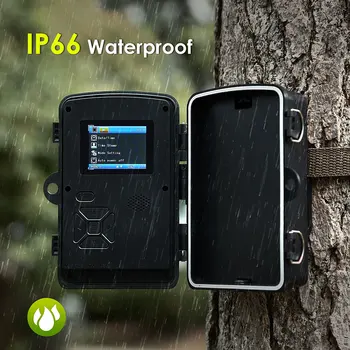 

1080P Hunting Camera 12MP IP66 Waterproof Outdoor Wildlife Surveillance Camera Super Night Version Wide Angle w/ 2.4in Screen