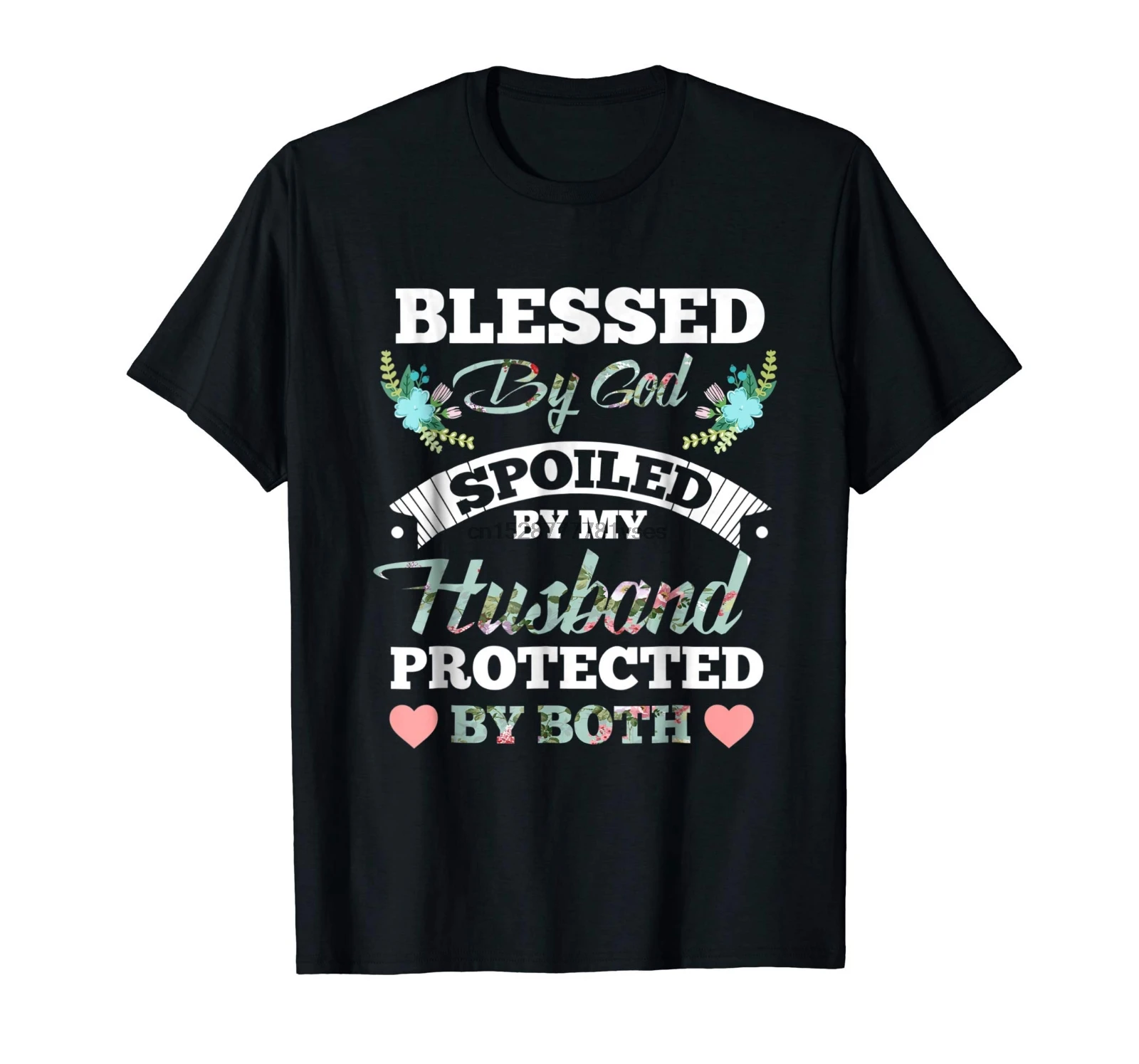 Blessed by God испорченная человеком защищенная черная футболка Рождественский