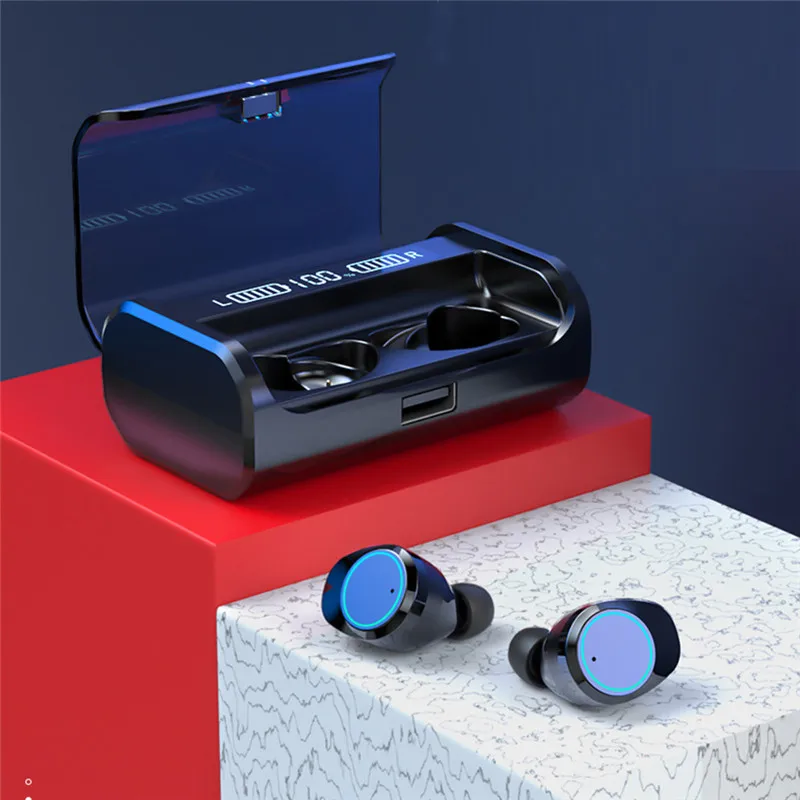 

Bluetooth Earphones G06 TWS 9D Stereo Wireless Earphone Waterproof Headset with LED Display 4000mAh charging box PK X7 TWS