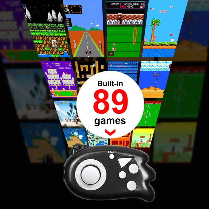 8 бит мини-игровая консоль в 89 футболки с принтами на тему классических игр Поддержка ТВ Выход Plug& Play Game Player