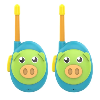 

1pair P15 Clear Sound Home Kids Gift Toddlers Toy Animal Pig Walkie Talkie Kindergarten School Handheld Small Battery Powered