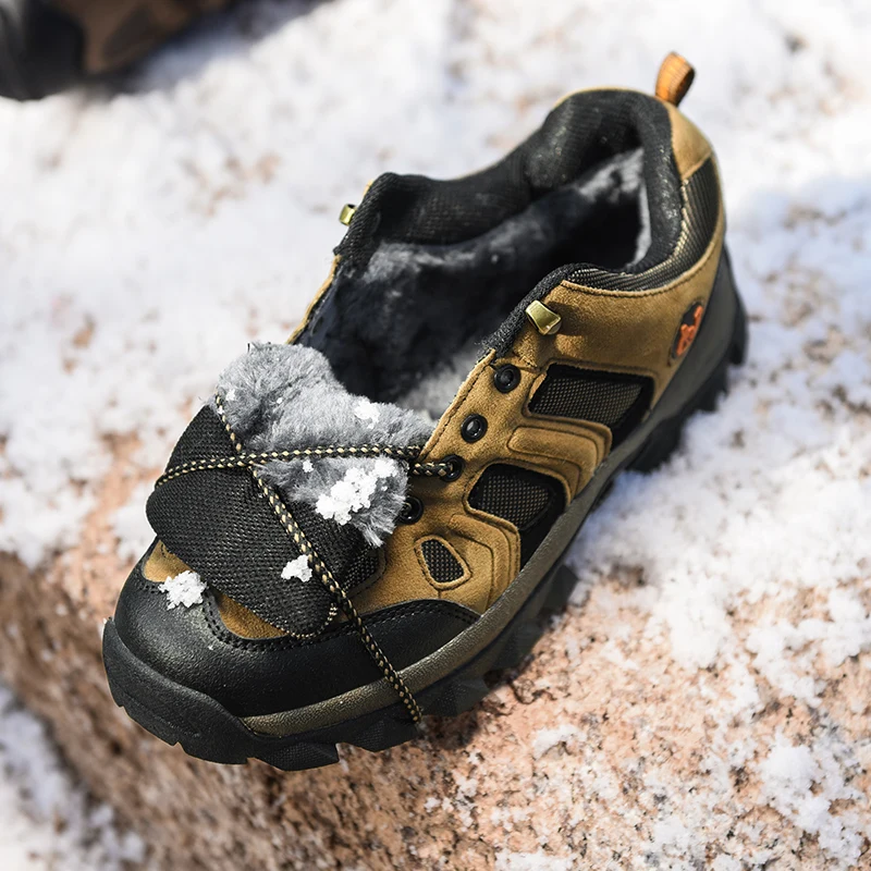 

Large size 36-48 Unisex Winter Men's Boots High Quality Warm Winter Footwear Men Snow Boots Genuine Leather Men plush Shoes Men