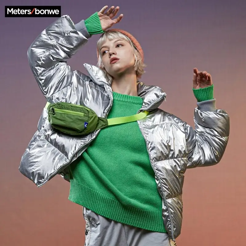 Metersbonwe Новый пуховик для женщин Зимняя портативность теплый 80% белый утиный пух