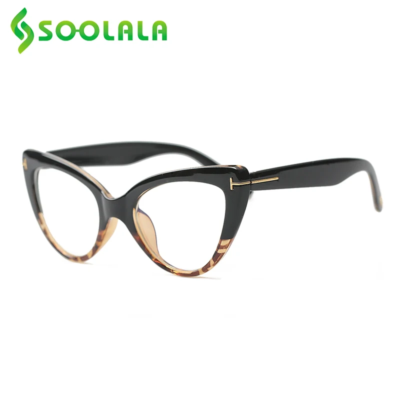 Reading Glasses Anti Blue Light Glasses Prescription Eyeglasses SOOLALA Cat Eye Anti Blue Light Reading Glasses Women Prescription Computer Eyeglasses Frame Female Reader Glasses +0.5 to 4.0