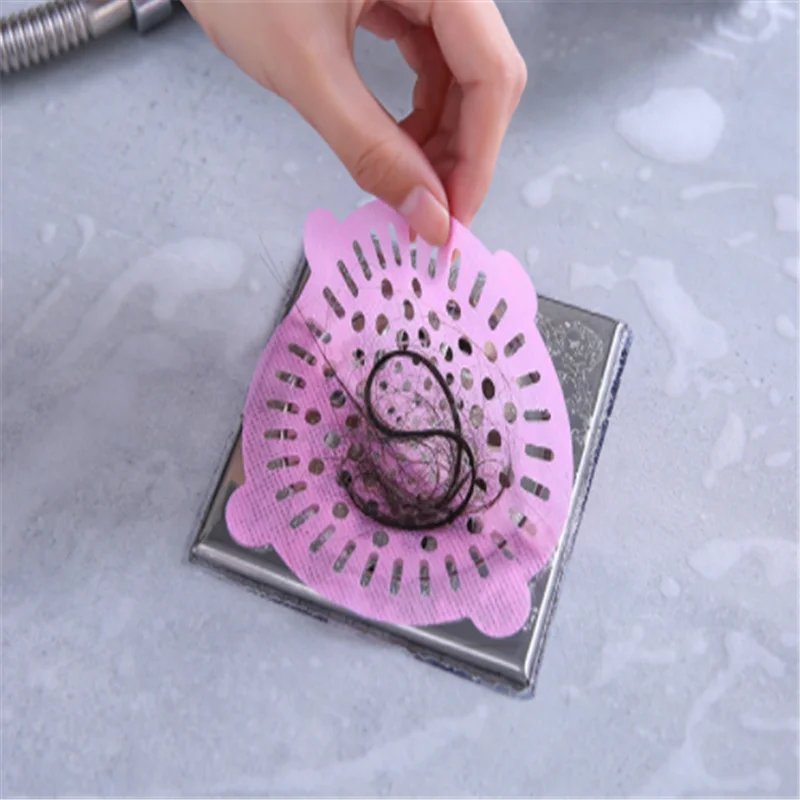 10PCS Pink 1 шт. фильтр для раковины в ванную комнату Ловец волос пробка анти-Блокировка Кухня Раковина фильтр Сливная крышка Ванна Душ сливное отверстие фильтр - Цвет: 10PCS Pink
