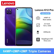 Lenovo K12-Pro Android 64GB 4gbb Octa Core Fingerprint Recognition 64mp New Mobile-Phones
