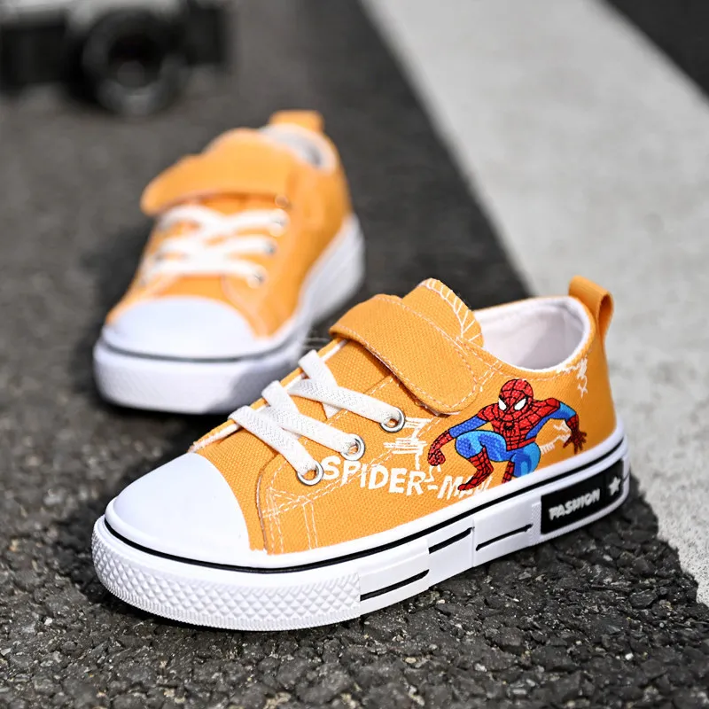 Spiderman Kids Sneakers Casual Canvas Shoes For Boys Girls Trainers Spring Autumn Children's Soft-Soled Low Running Sports | Детская
