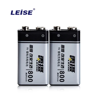 

Leise 2 pcs Original 9V 800 mAh Rechargeable Li-ion Battery High Capacity With Battery Case for Multimeter RC Toy Remote Control