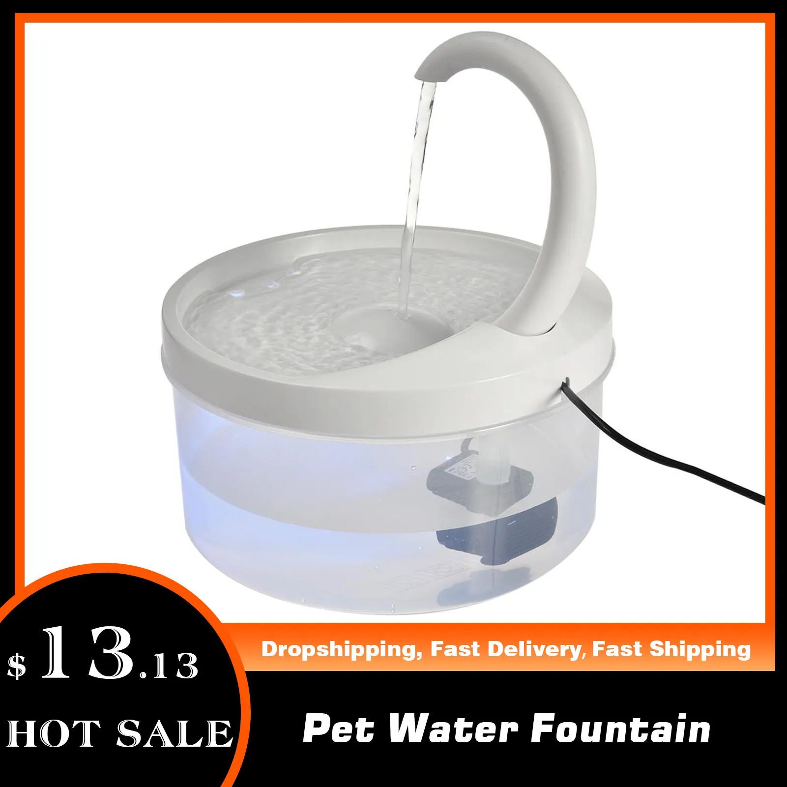 Pet Supplies Fountains LyhomeO Pet Drinking Fountain Swan Neck Pet Cat Drinking Fountain