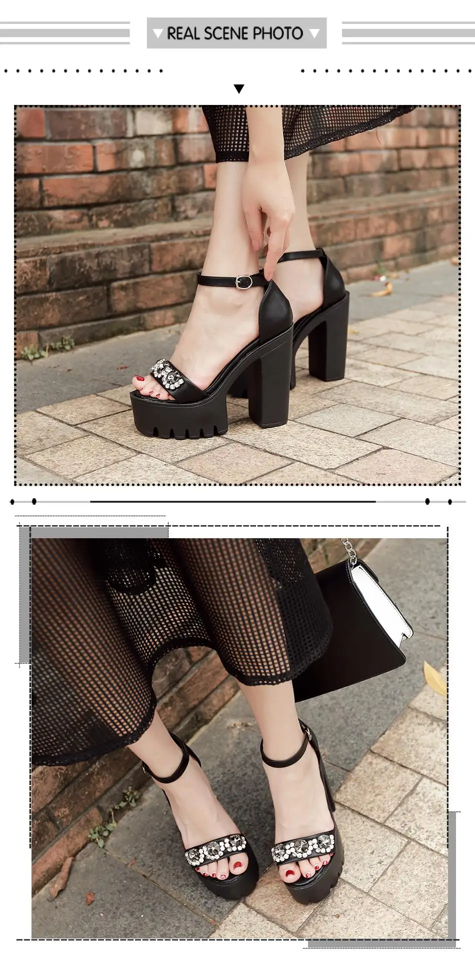 2020 New Summer Platform Sandals Heels Women Summer Shoes Fashion Buckle Ankle Strap
