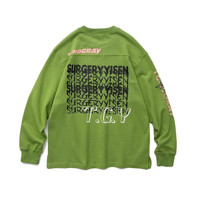 

Autumn 2020 new style English elements trendy casual men's sweatshirt Japanese Ins fashion round neck student loose pullover