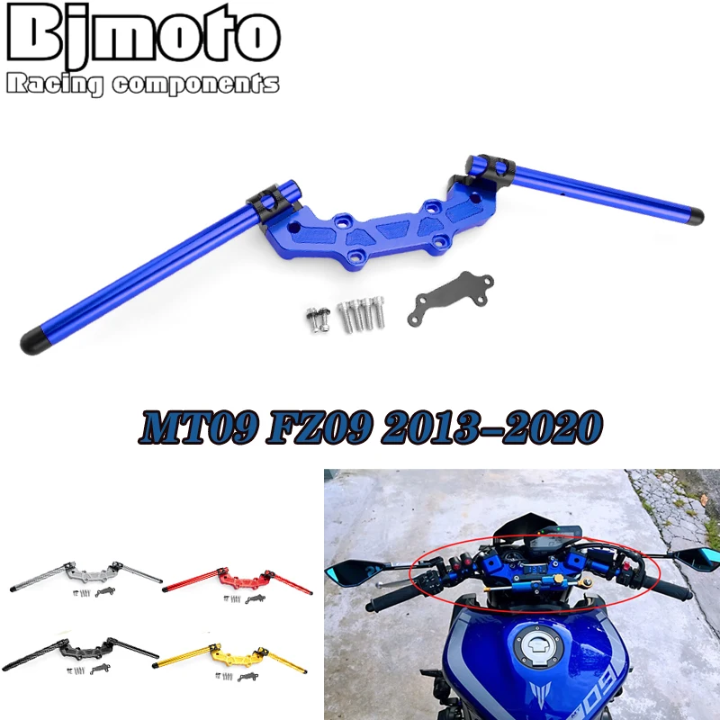 Clip en la placa de adaptador & Manillar Set Para Yamaha MT-09 FZ-09 2013-2016 Azul 