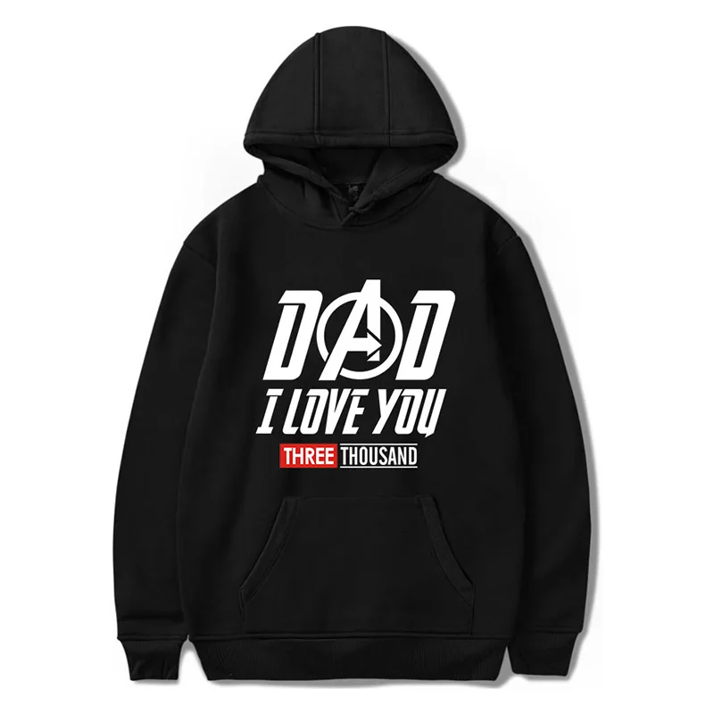 I Love You 3000 толстовка с капюшоном костюм Железного человека толстовка с принтом осенне-зимняя одежда Высокое качество Плюс дропшиппинг - Цвет: Black 5